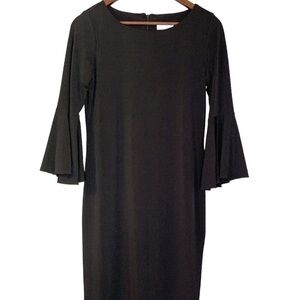 Calvin Klein Sheath Bell Sleeve Little Black Dress, in Size 8
